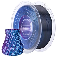 Elegoo Silk PLA Filament Silk Blue Purple Black 1.75mm 1kg TL6423