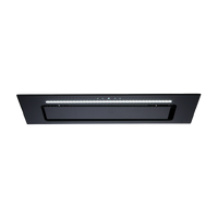 Euromaid 90cm UnderMount Rangehood - Black Glass UCG90B