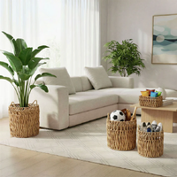 Urban Style Woven Baskets Alyssa Set of 4 Natural 450x450x420mm US100001