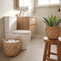 Urban Style Woven Baskets Azalea Set of 2 Natural 39x390x35mm US100016