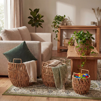 Urban Style Woven Baskets Lily Set of 4 Natural 420x420x370mm US100018
