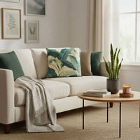 Urban Style Amortir Cushion Palm Leaves Green 450x450x100mm US300006