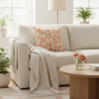 Urban Style Amortir Cushion Leaves Terracotta 450x450x100mm US300012