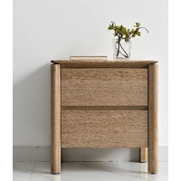 Luella 2 Drawer Bedside - Light Smoke VHNB-LUEL-03