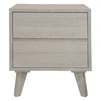 Polo 2 Drawer Bedside - Brushed White VHNB-POLO-04
