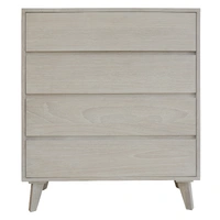 Polo 4 Drawer Tallboy - Brushed White VHNB-POLO-05