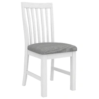 Coastal Dining Chair Grey Fabric Seat VO-COAS-03MKII