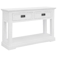 Coastal Console Table 2 Drawer - White VO-COAS-10