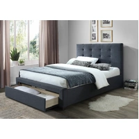 Rhodes King Single Bed - Grey VO-FBD-09