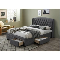Kingston King Bed - Dark Grey VO-FBD-16