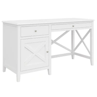 Hampton Student Desk 2 Drawer & Door - White VO-HAMP-09