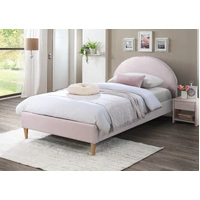 Alix Fabric King Single Bed Pink( VOB-ALIX-02