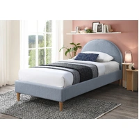 Alix Fabric King Single Bed Blue( VOB-ALIX-04