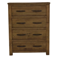 Augusta 4 Drawer Tallboy Aged Sundried Ash VOB-AUGU-05
