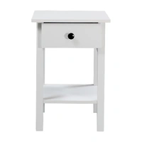 Declan 1 Drawer Bedside - Matt White VOB-DECL-02