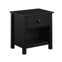 Jesse 1 Drawer with Shelf Bedside - Black VOB-JESS-13