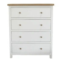 Shellwood 4 Drawer Tallboy - Oak / White VOB-SHEL-04