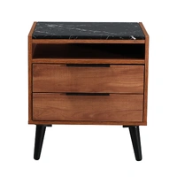 Thelma 2 Drawer Bedside - Mango Oak VOB-THEL-01