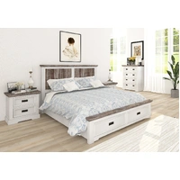 Folkestone 4 Piece King Bed, Bedsides & Tallboy Package VOBFOLKKTBKIT