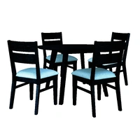 Ella 5 Piece Dining Setting - Brushed Black VOD-ELLA-5PC-KIT