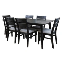 Ella 7 Piece Dining Setting - Brushed Black VOD-ELLA-7PC-KIT