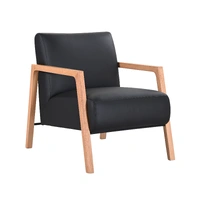 Mason Leather Arm Chair - Black VOD-MAS-03
