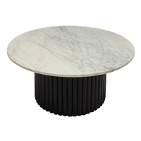 Nile Marble Coffee Table - Black / White Top VOD-NILE-01