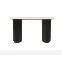 Nile Marble Console Table - Black / White Top VOD-NILE-03