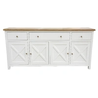 Shellwood 4 Door / 3 Drawer Buffet - Oak / White VOD-SHEL-02