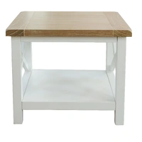 Shellwood Lamp Table - Oak / White VOD-SHEL-05