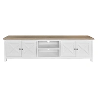 Shellwood 2100mm Entertainment Unit 4 Door & 2 Niches - Oak / White VOD-SHEL-09