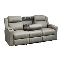 Academy Fabric 3 Seater Electric Recliner Lounge MKII - Grey VOL-ACAD-04MKII