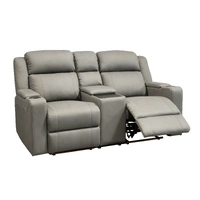 Academy Fabric 2 Seater Electric Recliner Lounge with Console MKII - Grey VOL-ACAD-05MKII