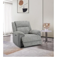 Angus Fabric Single Electric Recliner - Oyster VOL-ANGU-03