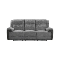 Angus Fabric 3 Seater Electric Recliner with Drop Down Tray - Graphite VOL-ANGU-04