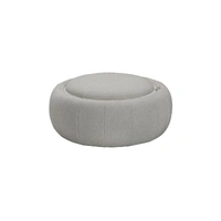 Cleo Fabric Ottoman - Linen VOL-CLEO-04