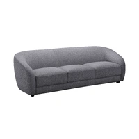 Cleo Fabric 3 Seater Sofa - Steel VOL-CLEO-05