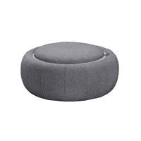 Cleo Fabric Ottoman - Steel VOL-CLEO-08