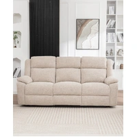 Dream Sofa 3 Seater Electric Recliner with Drop Down Tray - Beige VOL-DREA-02