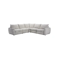 Isla Fabric Corner Sofa with 2 Ends Power Recliner - Beige VOL-ISLA-01