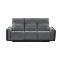Momba Fabric 3 Seater Electric Recliner - Grey VOL-MOMB-01