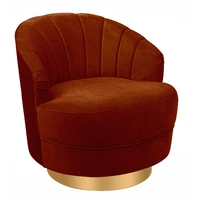 Valdes Fabric Swivel Chair - Rust VOL-VALD-02