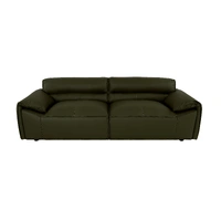 Zander Leather 2 Seater Sofa - Olive VOL-ZAND-02