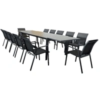 Icaria 13 Piece Outdoor Dining Setting - Charcoal VOUT-ICA-KIT