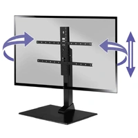 Suits TV Sizes 40-86"      600 x 400 The SANUS Swivel TV Stand is a table-top stand for TVs 40"-86" and the perfect replacement for TV feet that are t