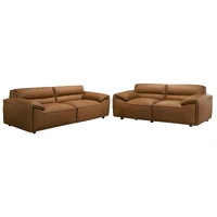 Zander Leather 3 + 2 Sofa Set - Tan VZAND32KITT