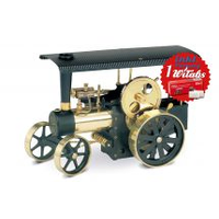 Wilesco D 406 Steam Traction Engine black/brass