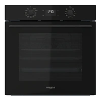 Whirlpool 60cm Air Fry Oven Clock, Catalytic Clean - Black W4OMK581HU1BAU
