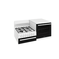 Westinghouse White Elevated Gas Freestanding Oven With Separate Gas Grill - Left WDG112WCNG-L