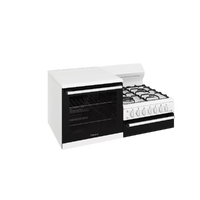 Westinghouse White Elevated Gas Freestanding Oven With Separate Gas Grill - Right WDG112WCNG-R